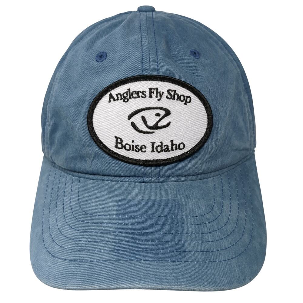 Anglers Fly Shop Boise Idaho Slideback Baseball Cap Blue One Size Richardson